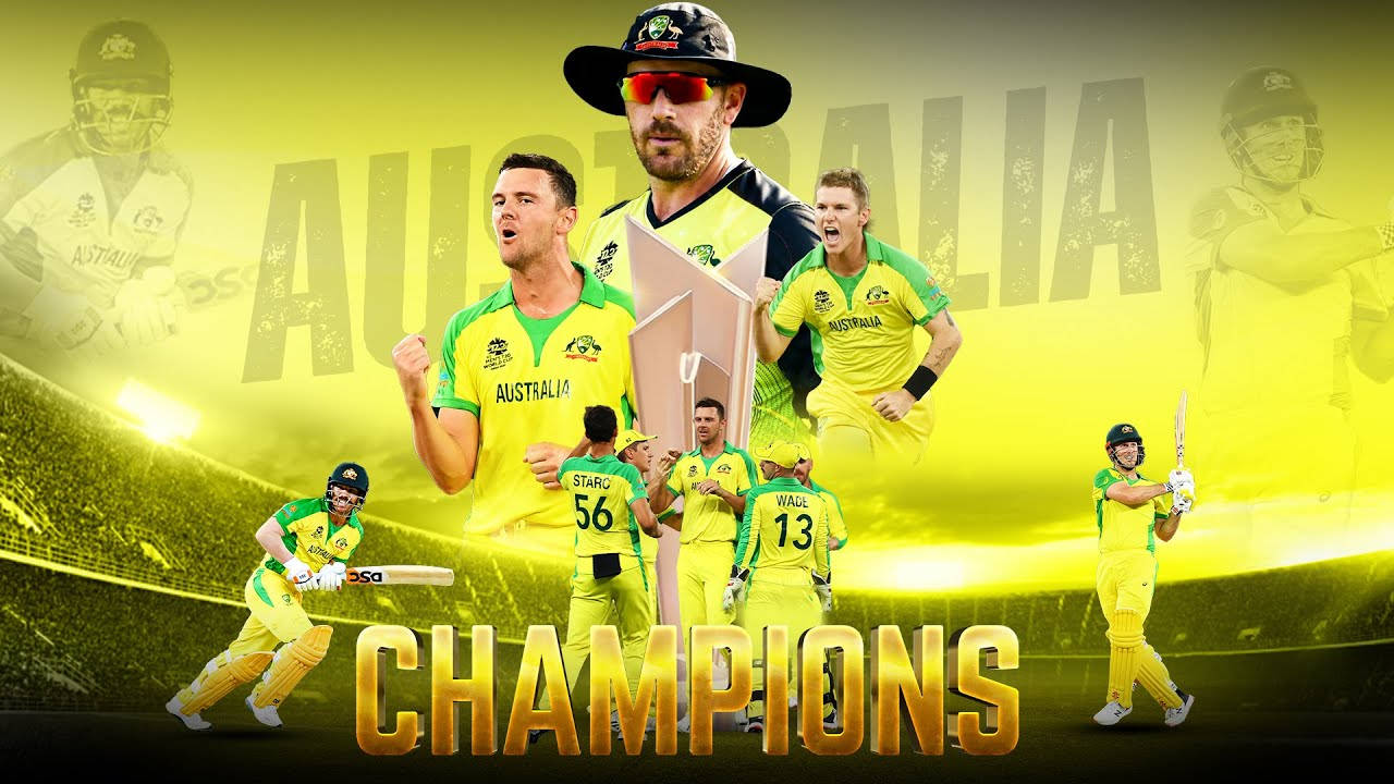 Australia Cricket Champions Trophy Poster Wallpaper
