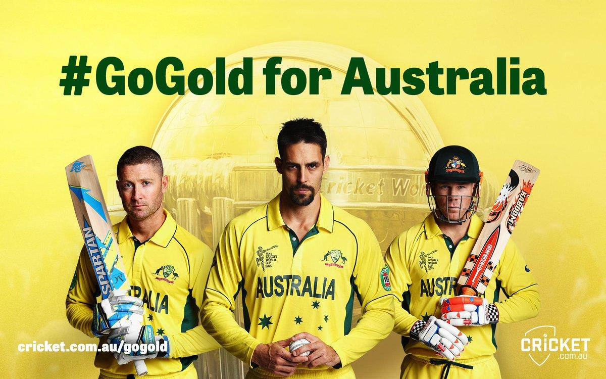 Australia Cricket Go Gold Poster Wallpaper