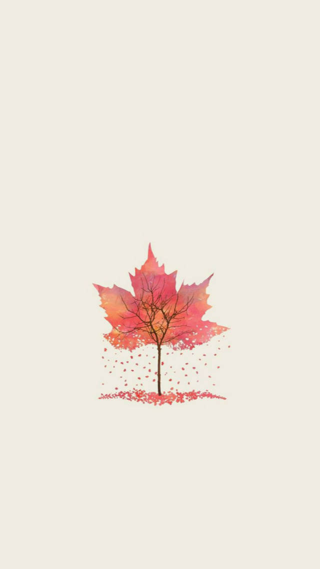 Autumn Iphone Leaf Illustration Wallpaper