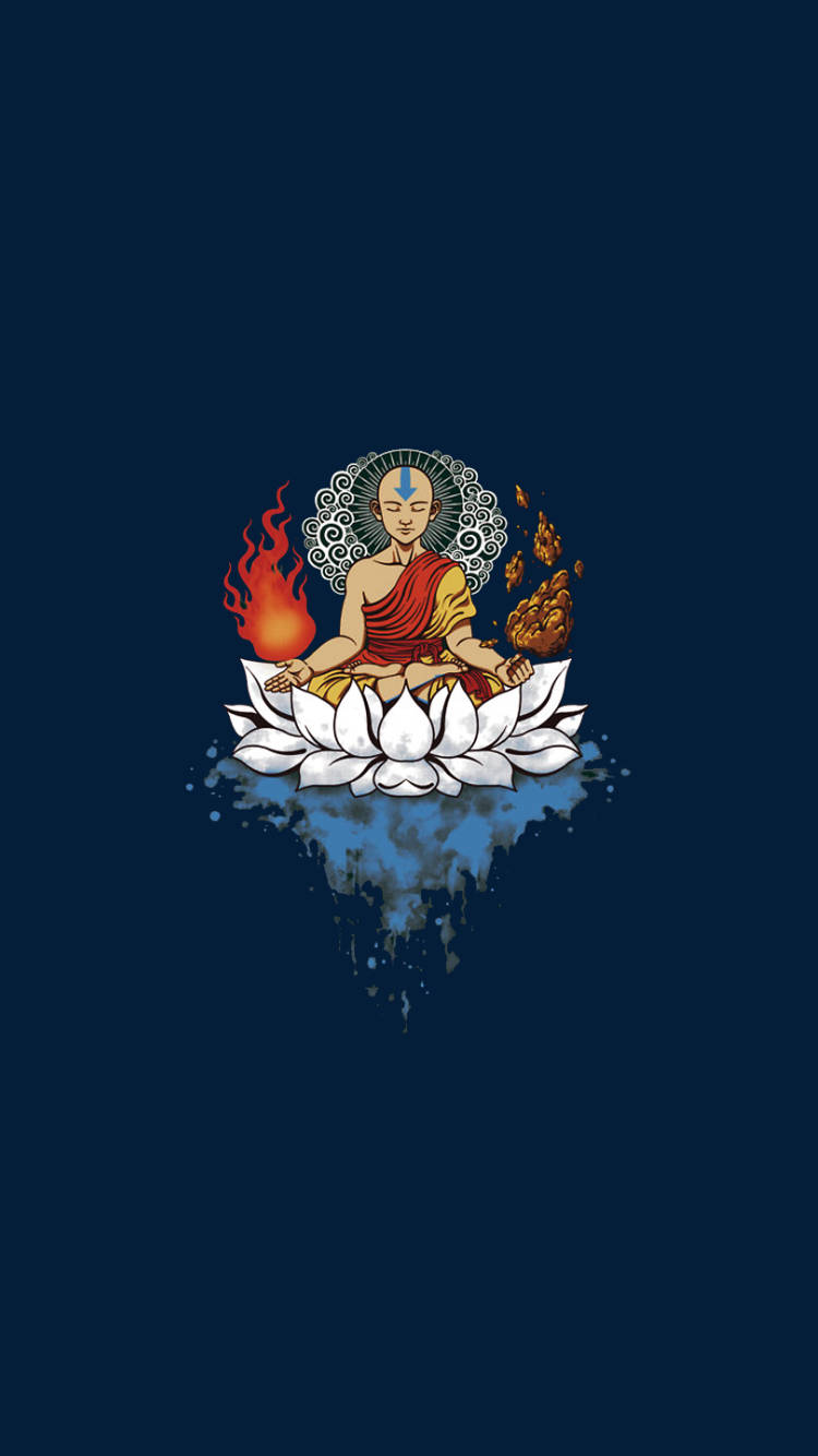 Avatar The Last Airbender Aesthetic Meditating Aang Wallpaper