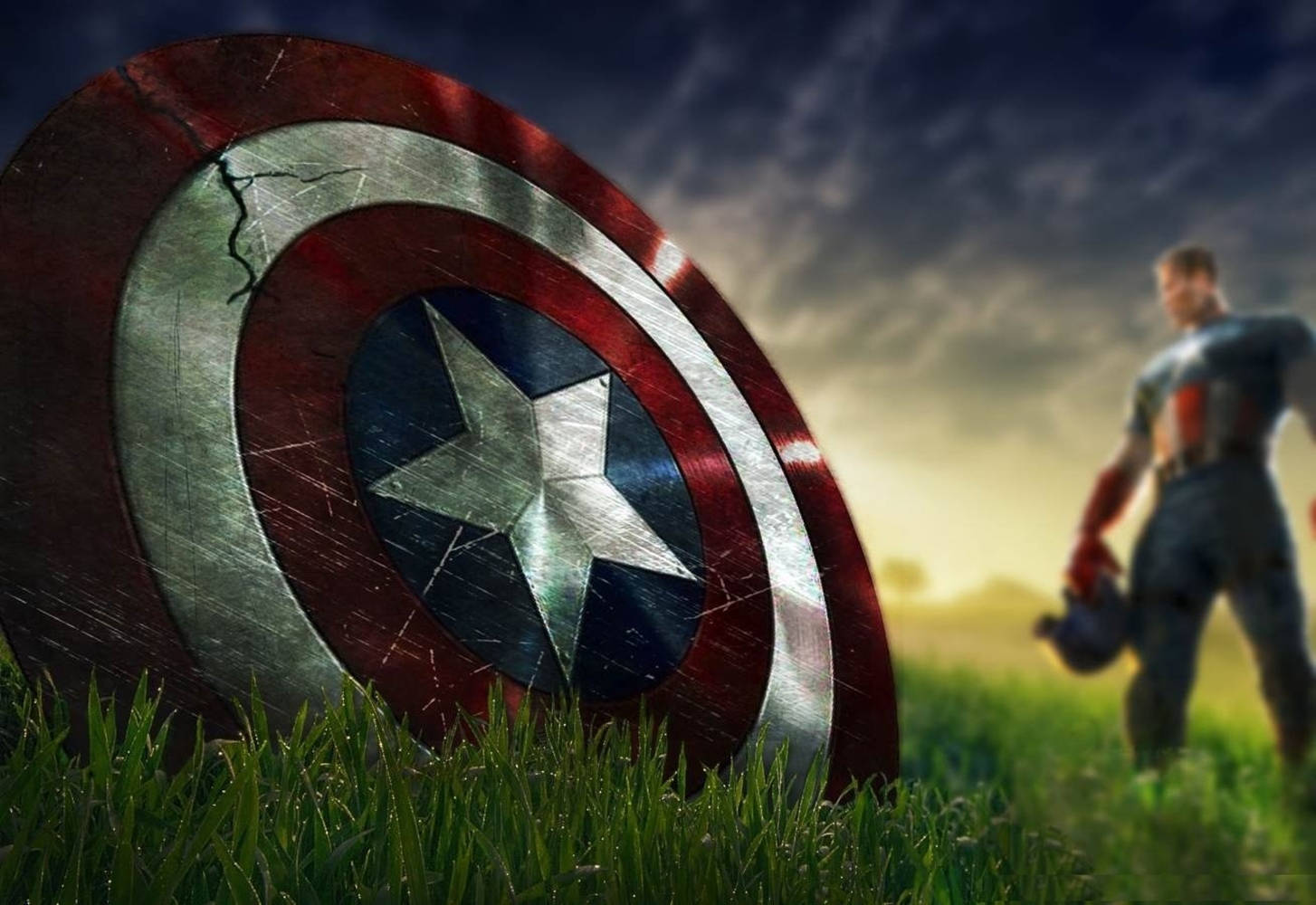 Avengers Captain America Shield Desktop Wallpaper