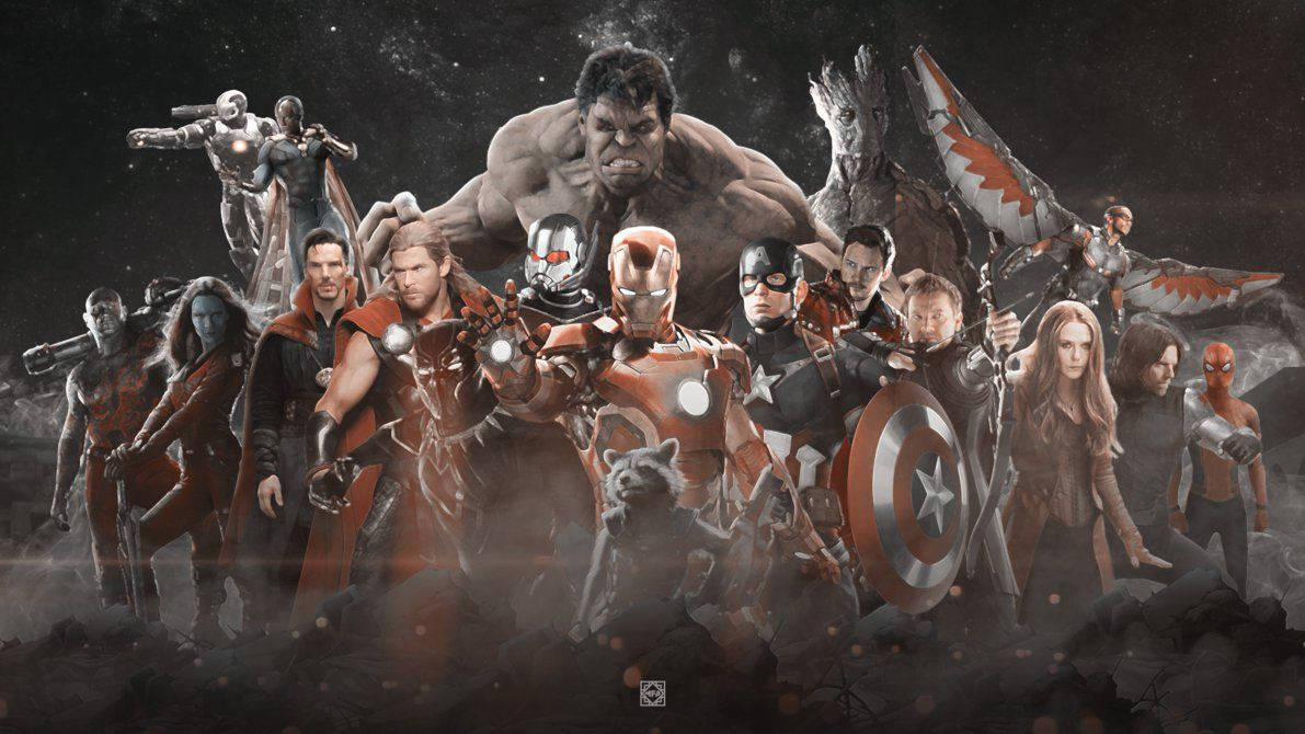 Avengers Infinity War Retro Artwork Wallpaper