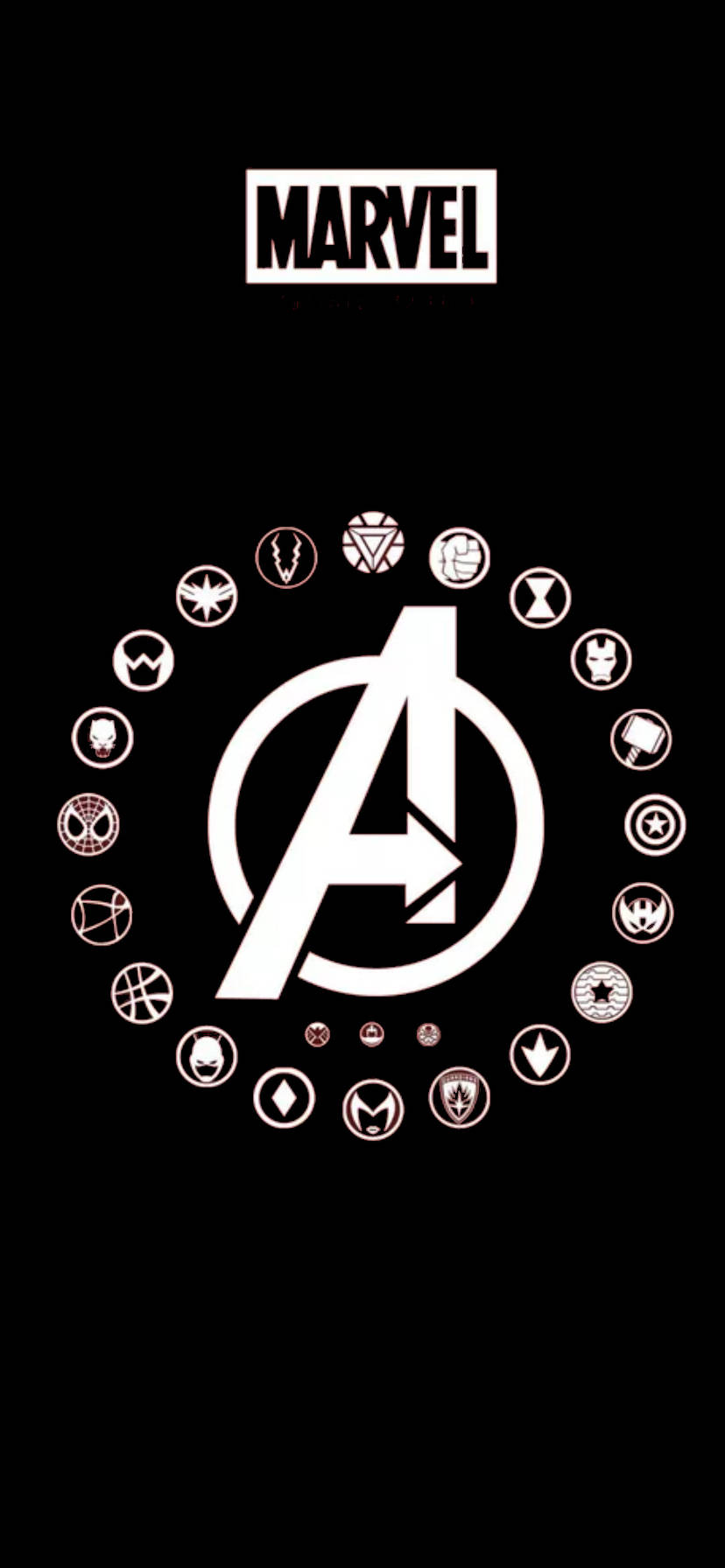 Avengers Logo Minimalist Marvel Iphone Xr Wallpaper