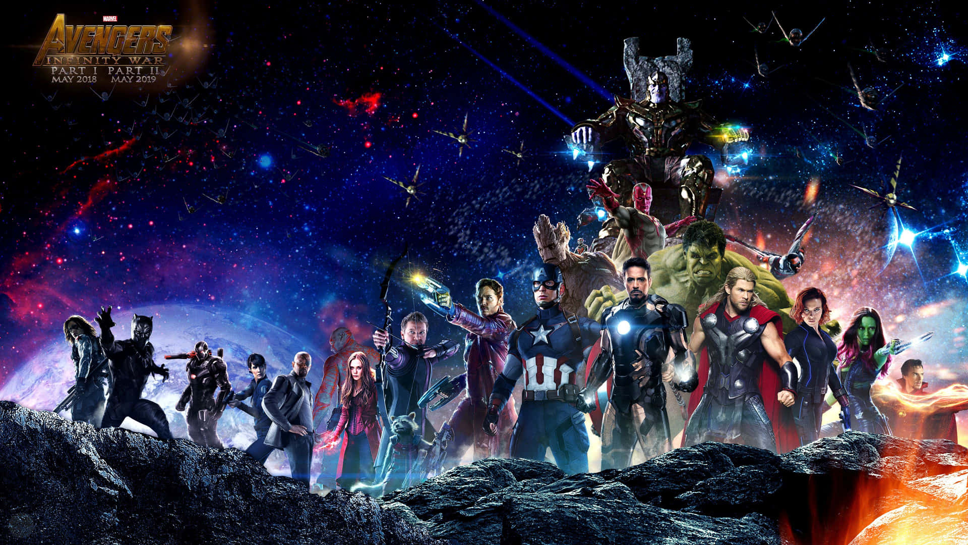 Avengers Standing Together Marvel Aesthetic Laptop Background Wallpaper