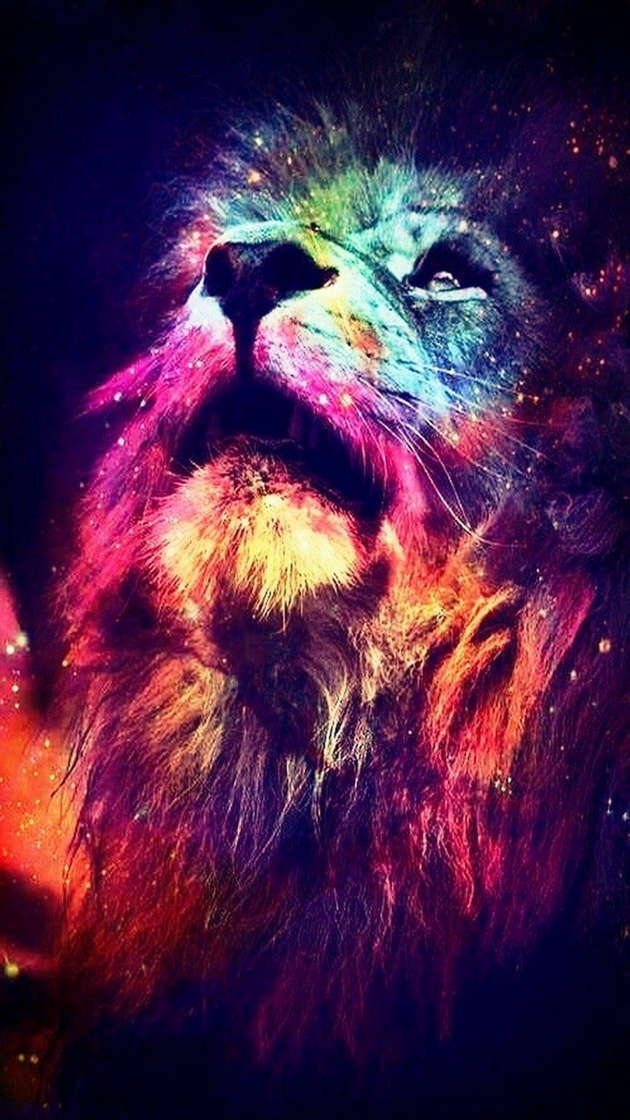 Awesome Colorful Lion Wallpaper