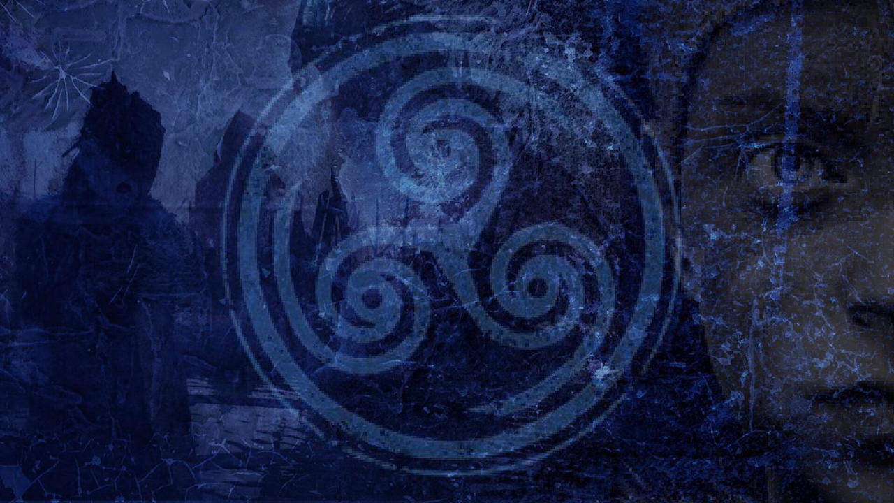 Awesome Faded Celtic Triskelion Background Wallpaper