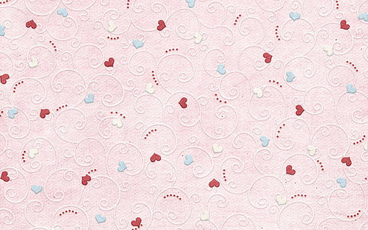 Awesome Heart Light Pink Wallpaper
