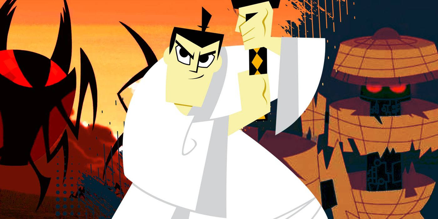 Awesome Samurai Jack With Villains Wallpaper