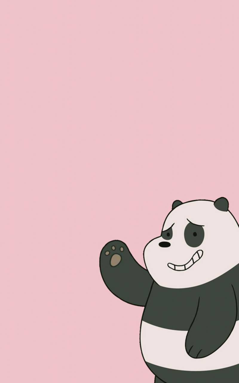 Awkward Panda We Bare Bears Waving Wallpaper