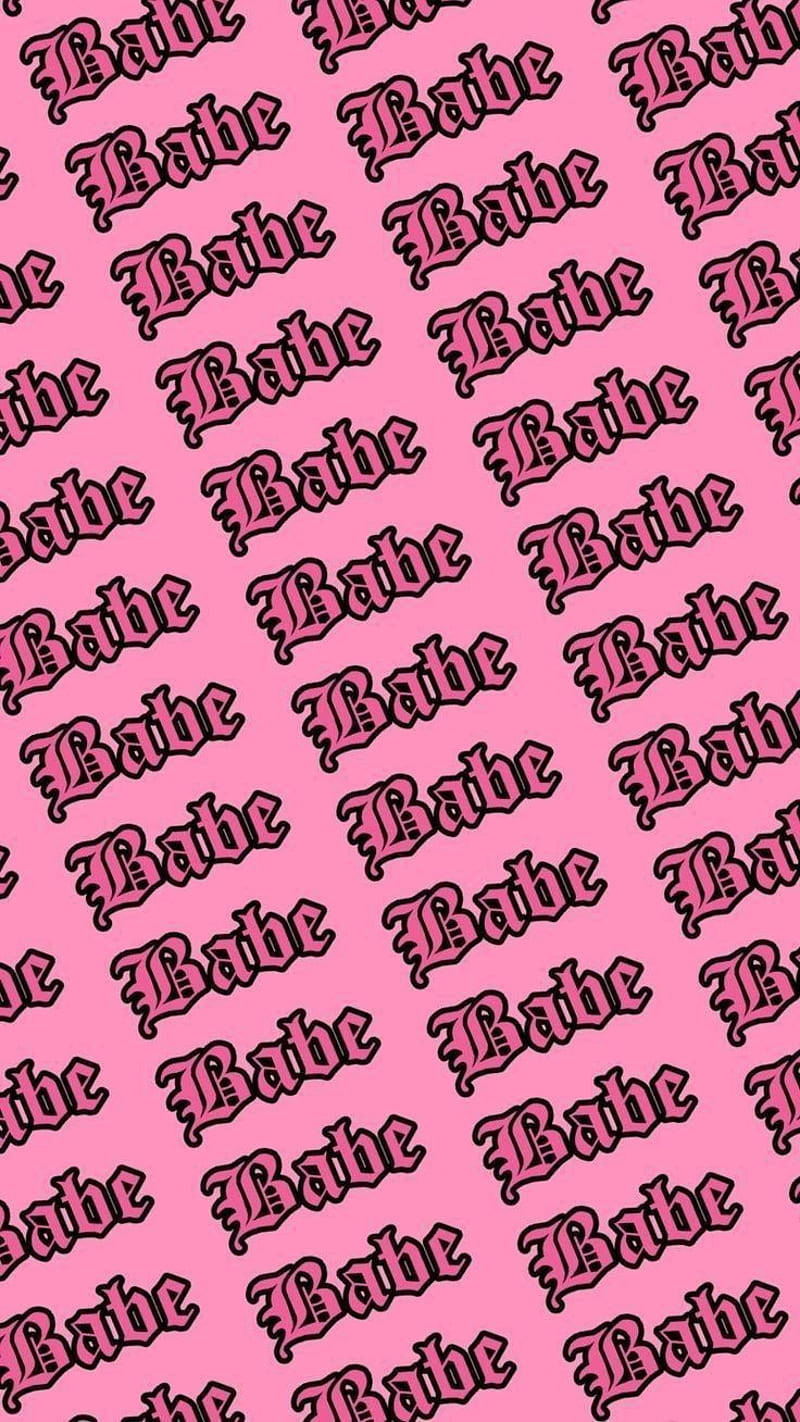 Babe Hot Pink Aesthetic Wallpaper