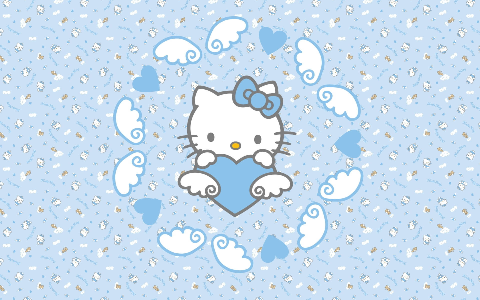 Download free Baby Blue Hello Kitty Desktop Wallpaper - MrWallpaper.com