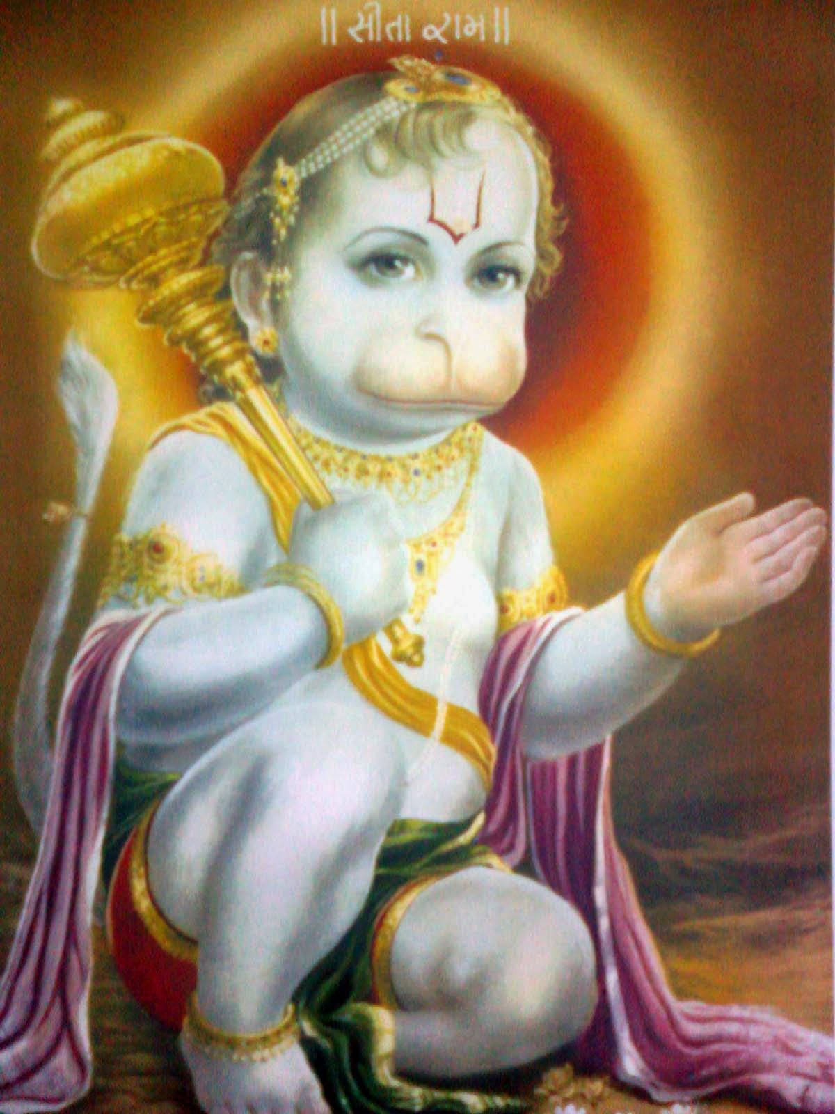 Baby Hanuman Monkey Face Wallpaper