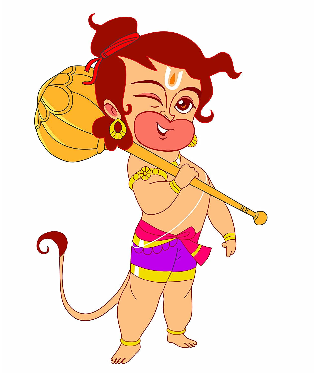 Baby Hanuman Winking Wallpaper