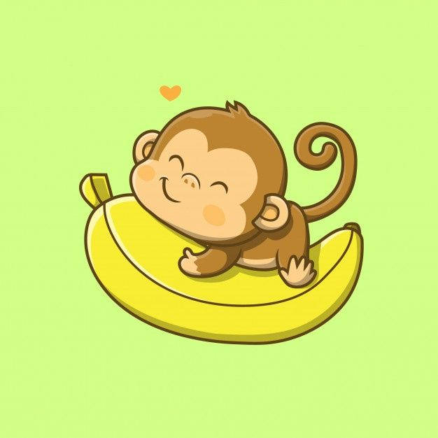 Baby Monkey Banana Wallpaper