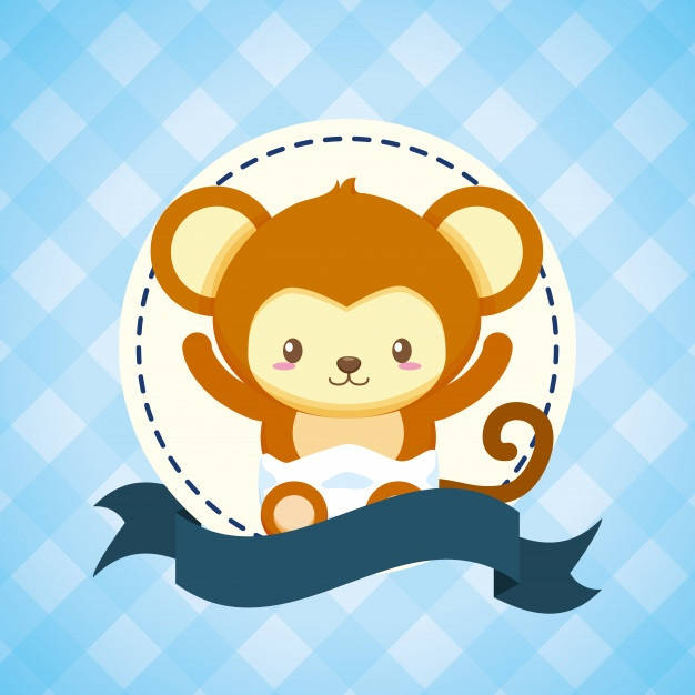 Baby Monkey In Diaper Wallpaper