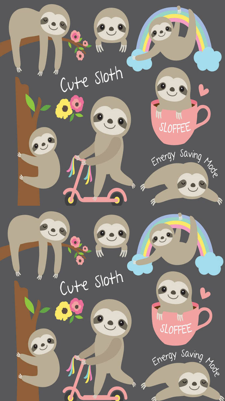 Baby Sloth Activities Wallpaper