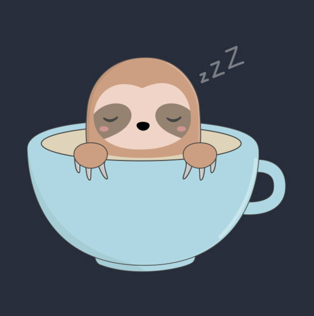 Baby Sloth Sleeping In A Mug Wallpaper