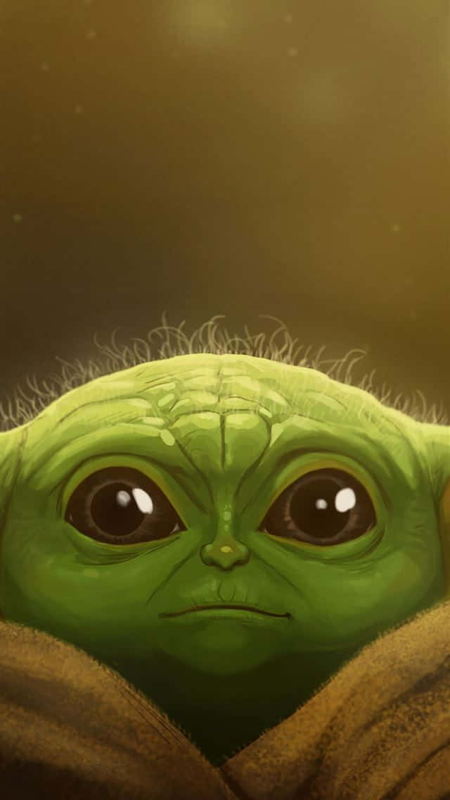 Baby Yoda In Blanket Iphone Wallpaper