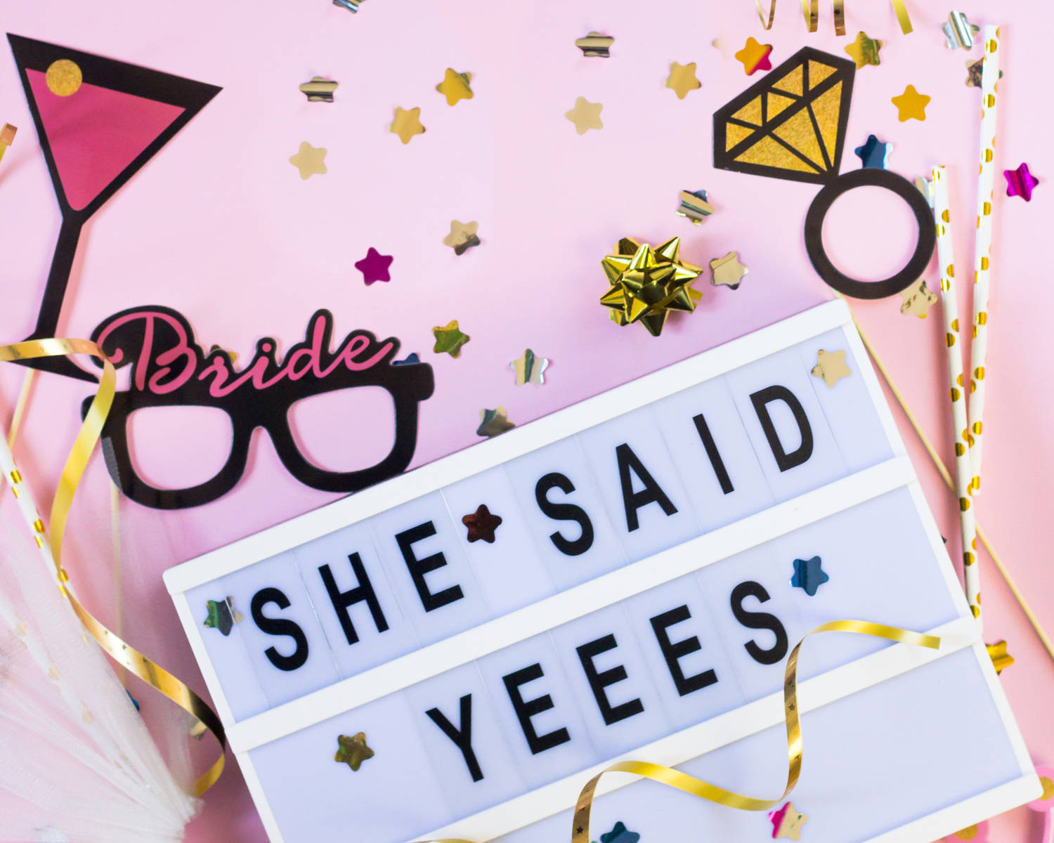 Bachelorette Party She Said Yes Sign Wallpaper