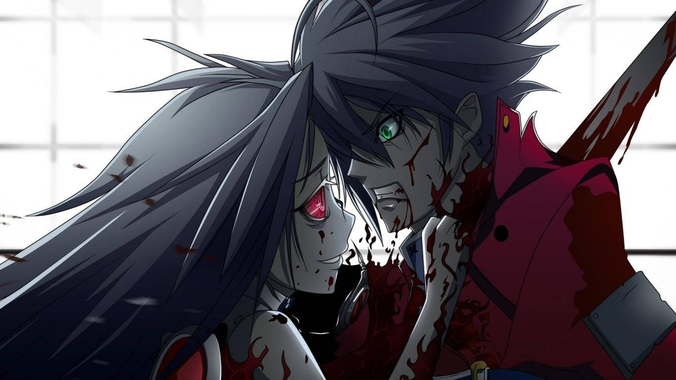 Bad Girl Anime Killing Male Character Wallpaper