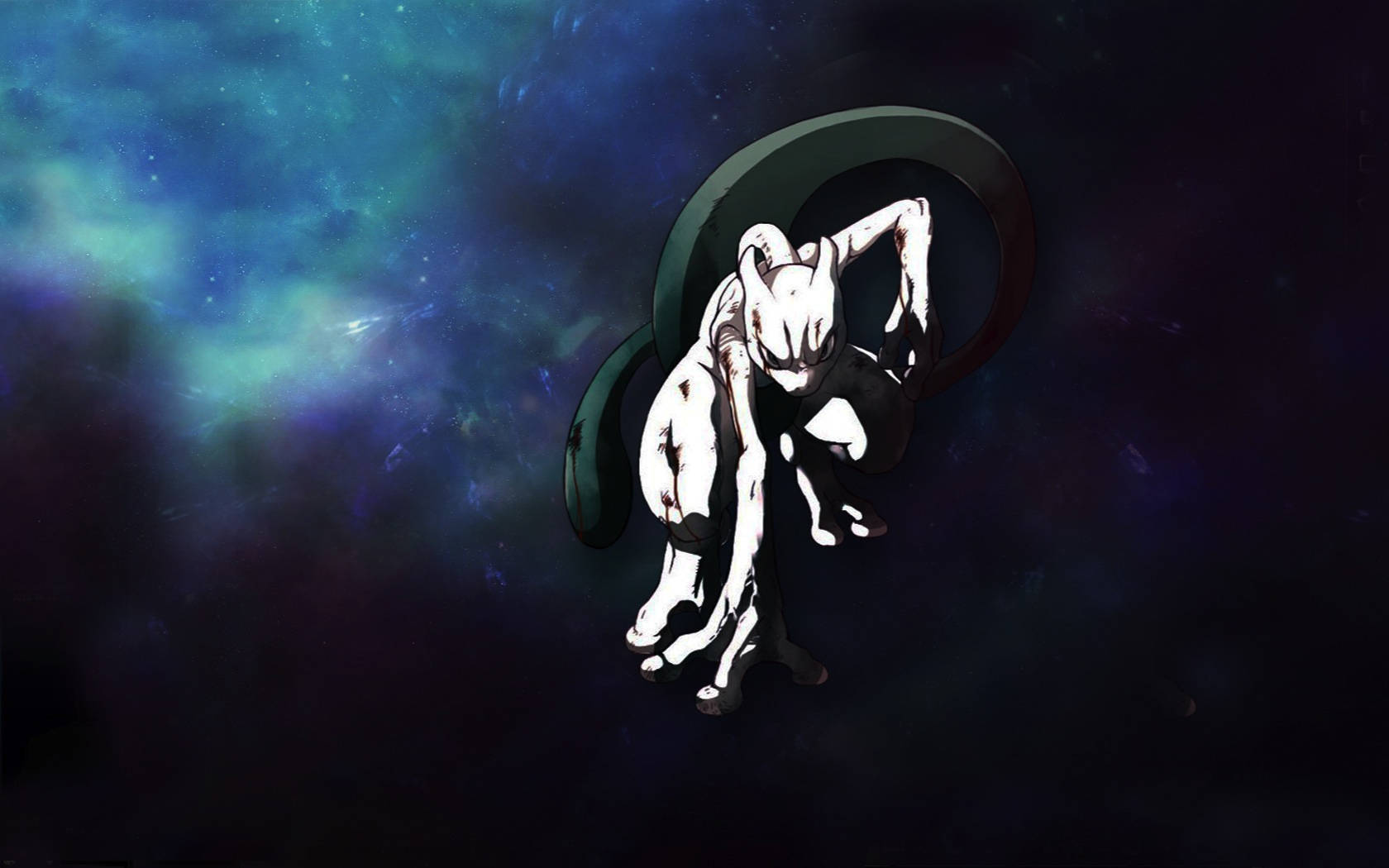 Badass Shiny Mewtwo In Space Wallpaper