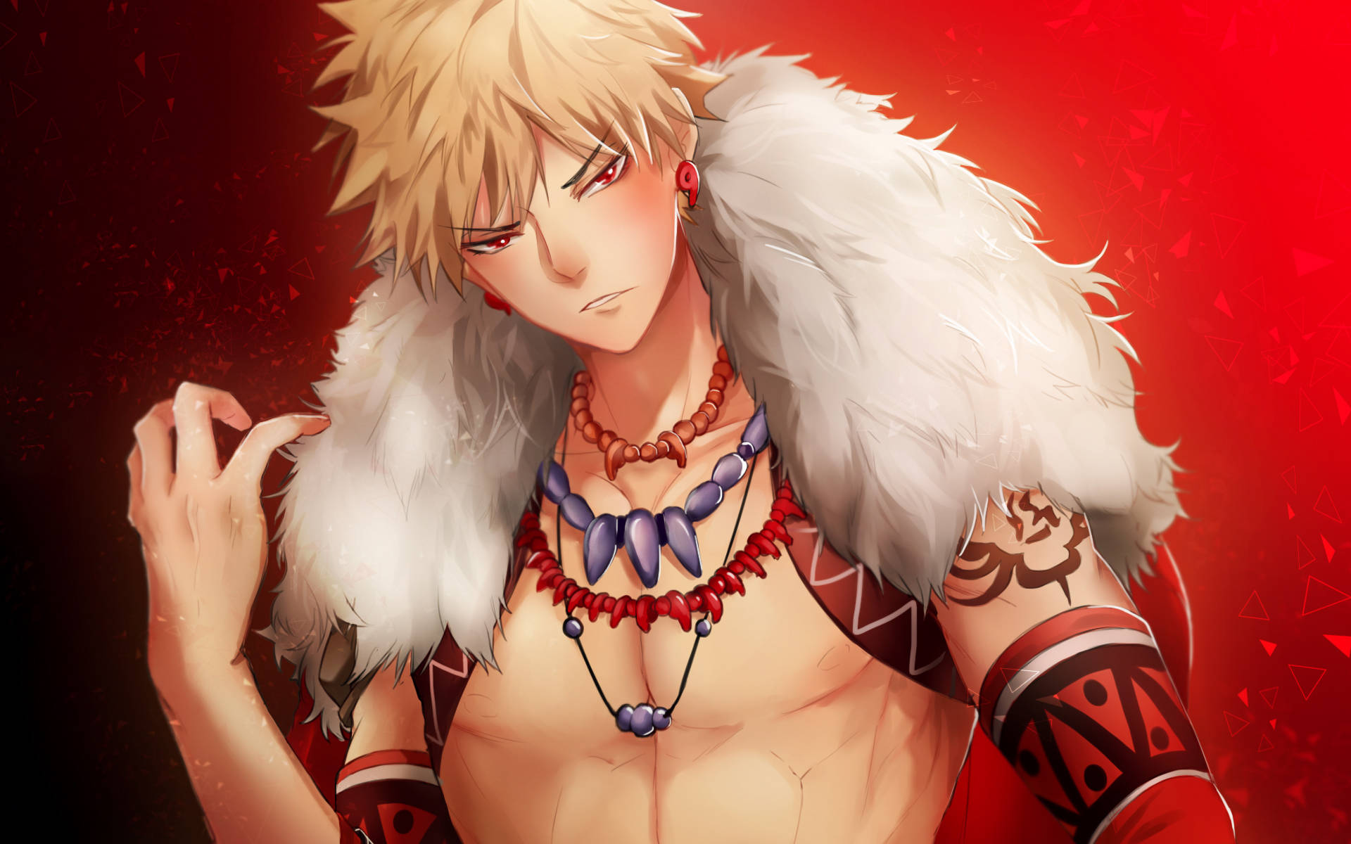 Download free Bakugo Red Tribal Outfit Wallpaper - MrWallpaper.com