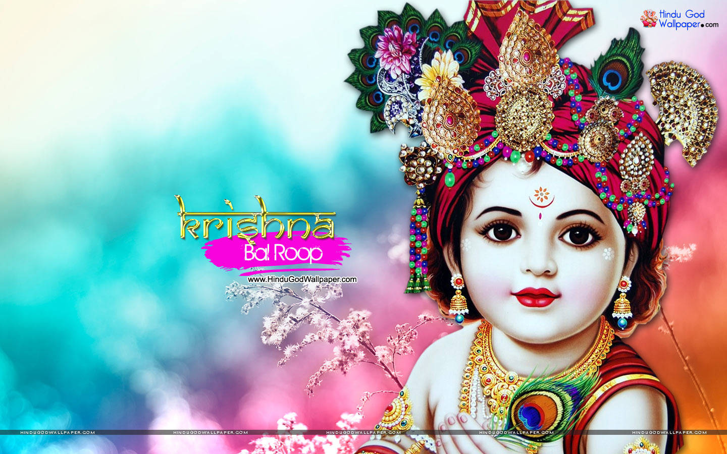 Bal Krishna With Gradient Bokeh Background Wallpaper