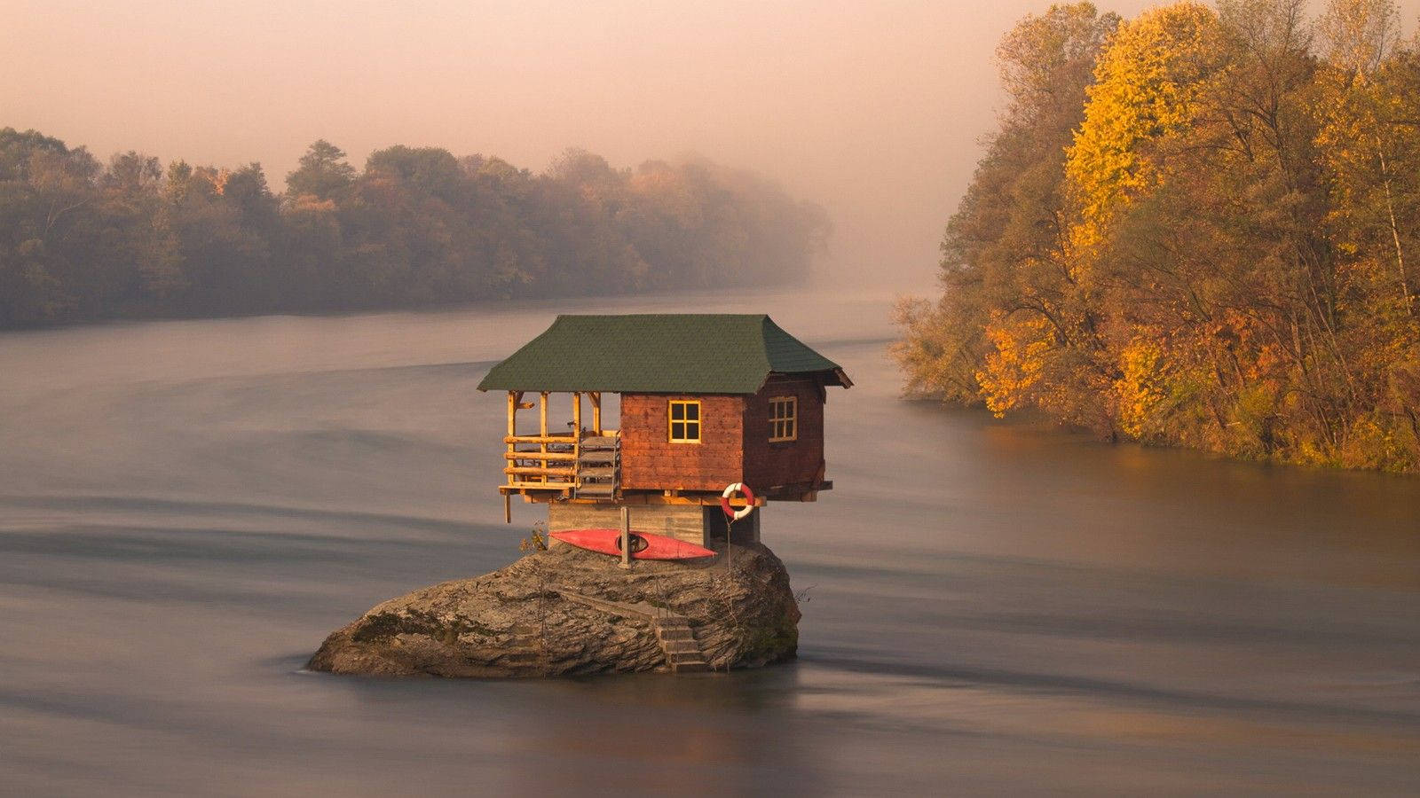 Balancing House On Full Hd Computer Desktop Wallpaper