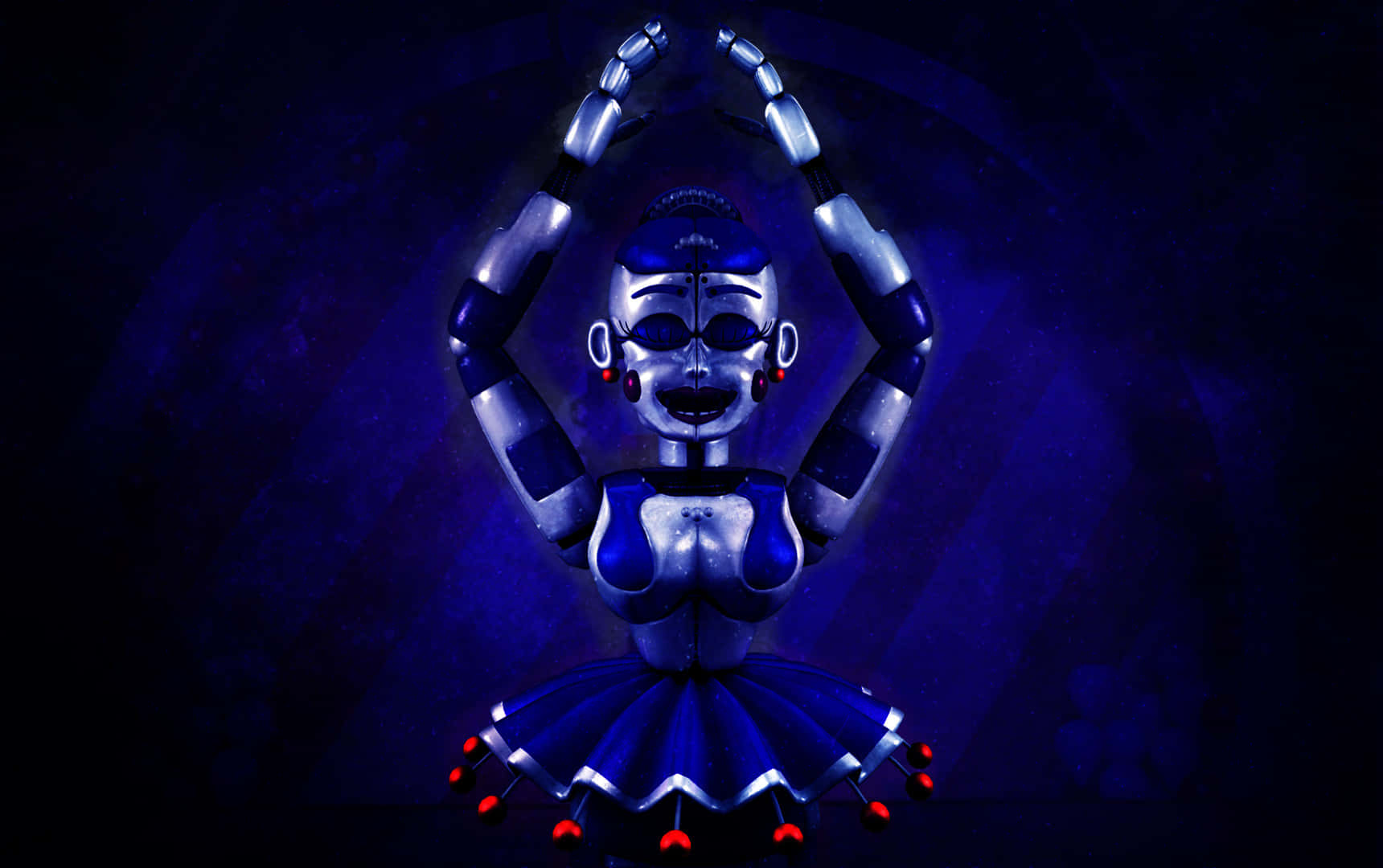 Ballora Blue Shine Hands Up Wallpaper