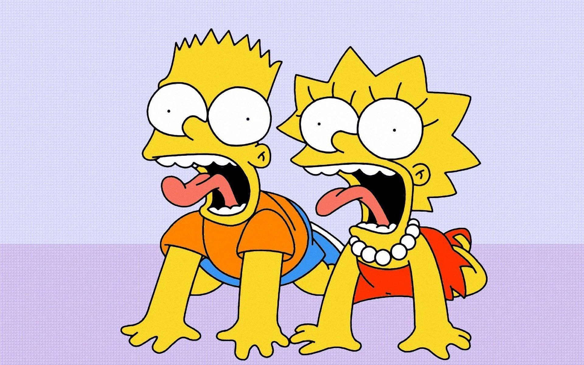 Download free Bart And Lisa Simpson Shocked Wallpaper - MrWallpaper.com