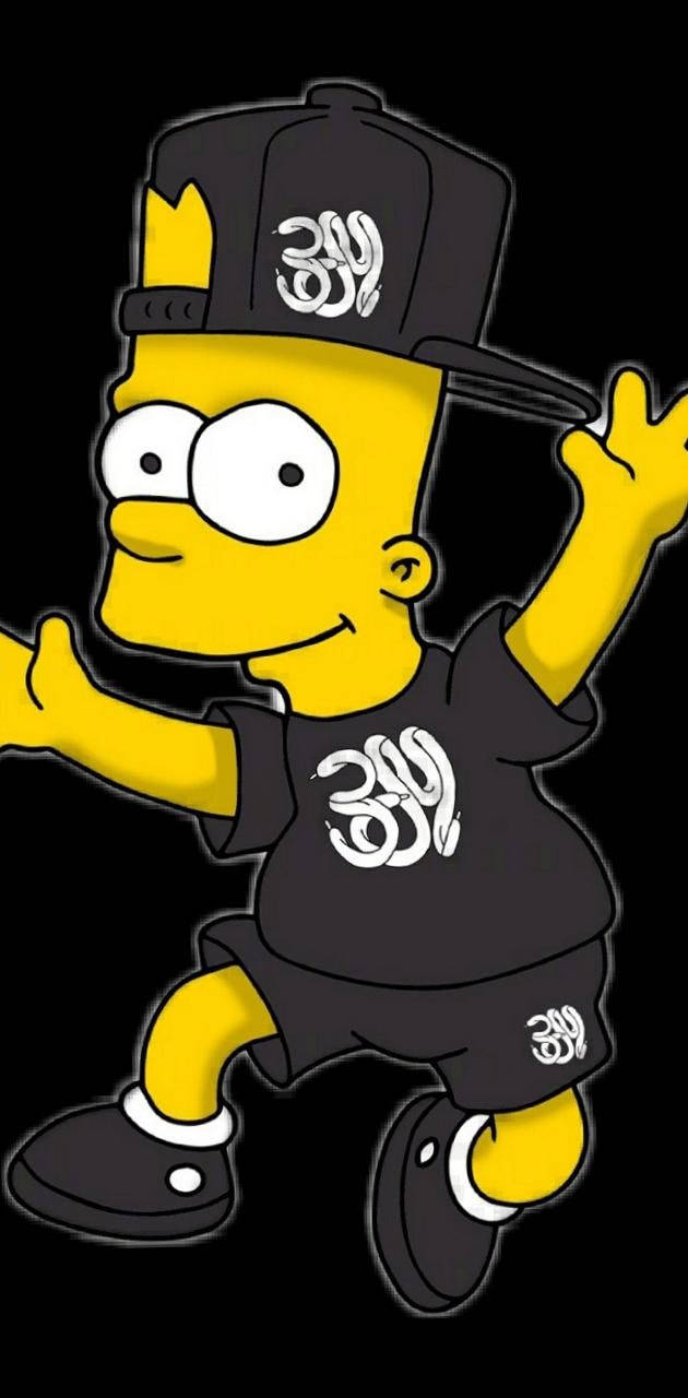 Bart Simpson Black Swag Wallpaper