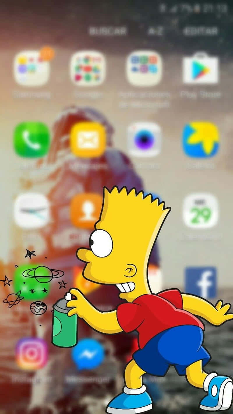 Bart Simpson Enjoys Life's Little Pleasures Wallpaper