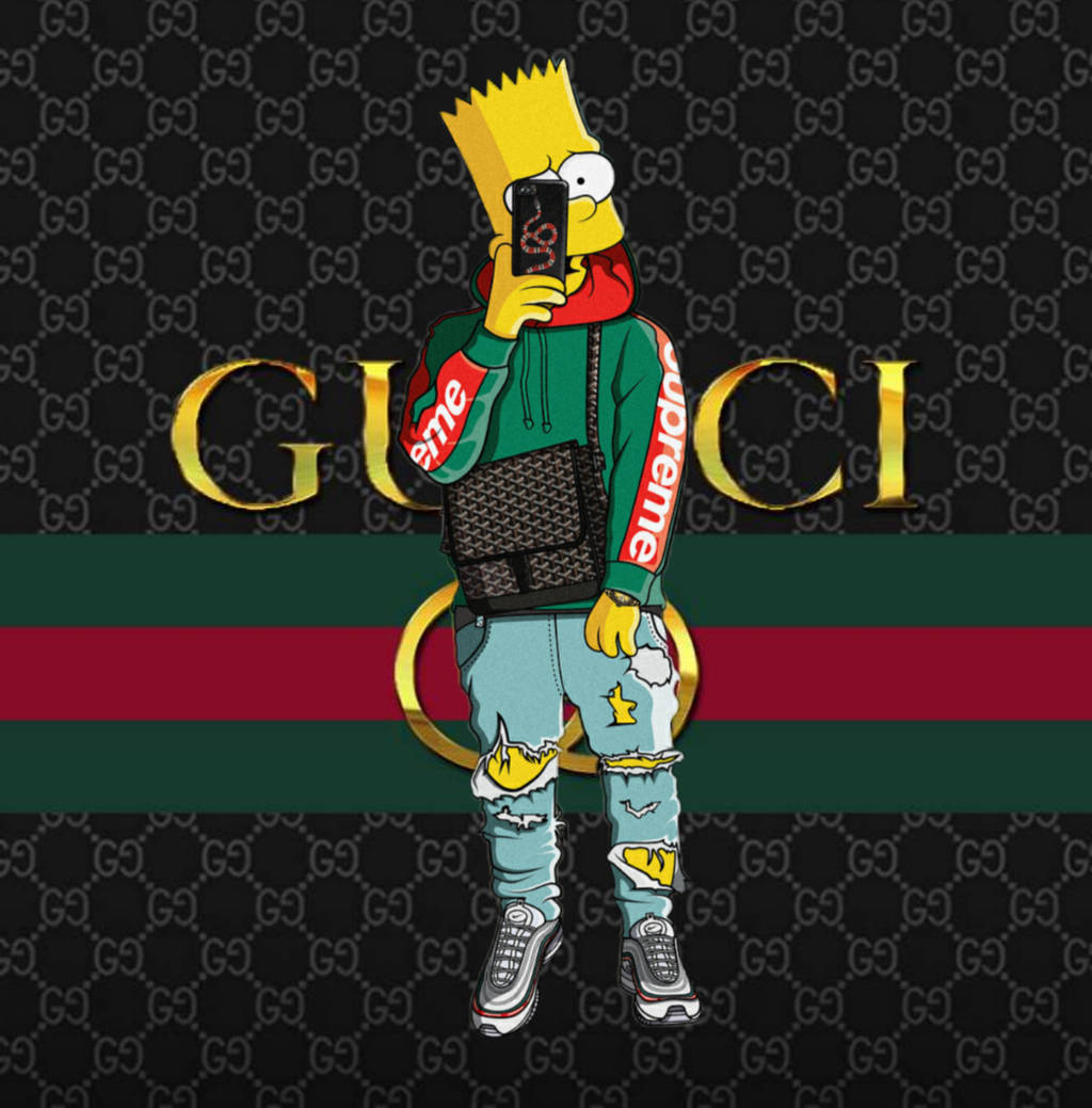 Bart Simpson In Gucci Wallpaper