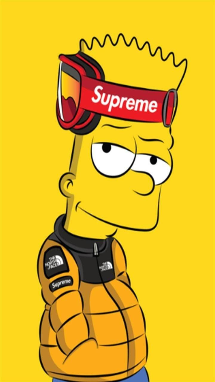 Bart Simpson Supreme Cartoon Phone Wallpaper