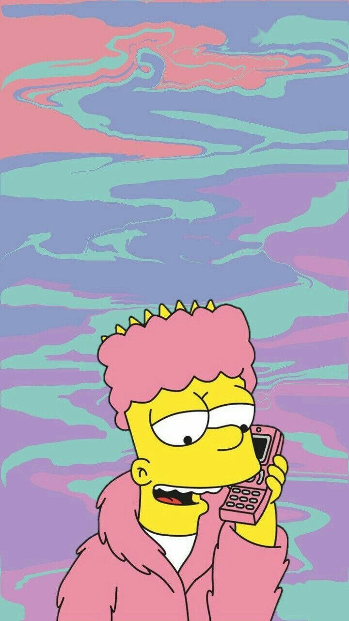 Bart Simpson Trippy Aesthetic Wallpaper