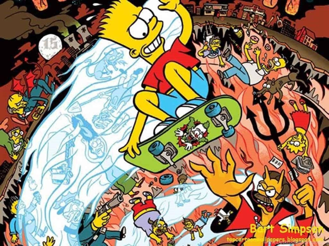 Bart The Simpsons Animated Comedy Doodles Skater Aesthetic Wallpaper