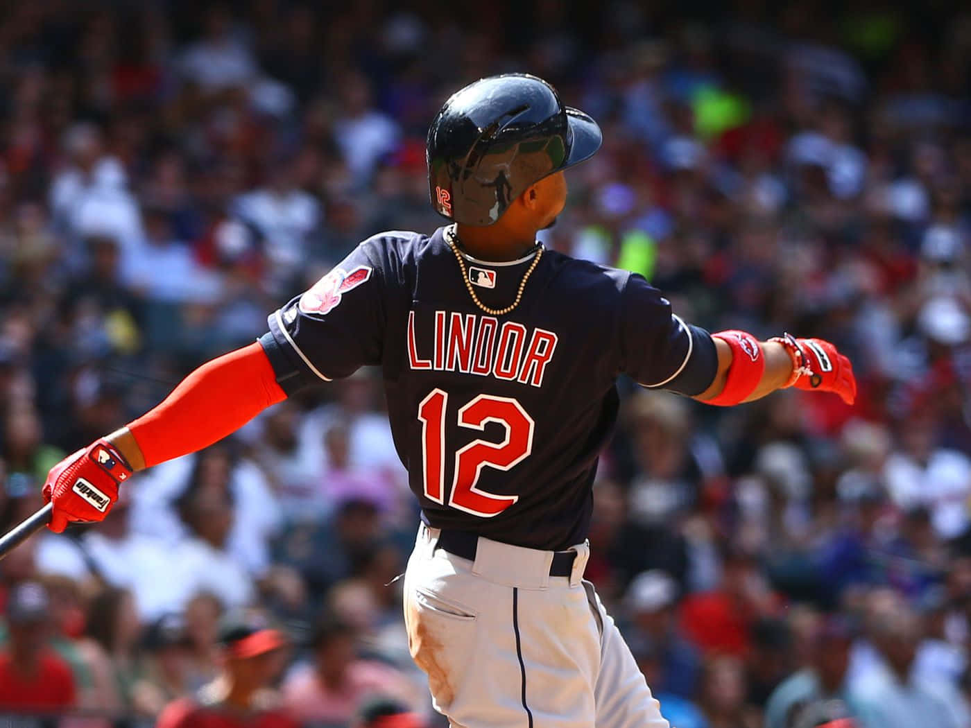 Baseball Player Lindor Number12 Wallpaper