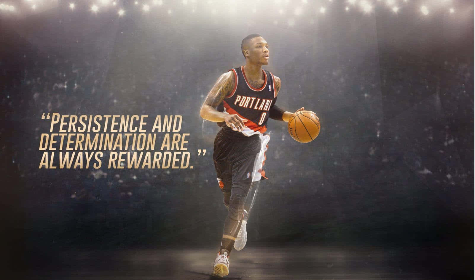 Basketball Inspiration Quote Determination Wallpaper