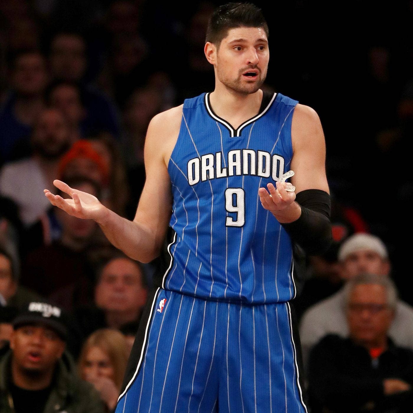 Basketball Player Nikola Vucevic Orlando Magic Disappointed Wallpaper