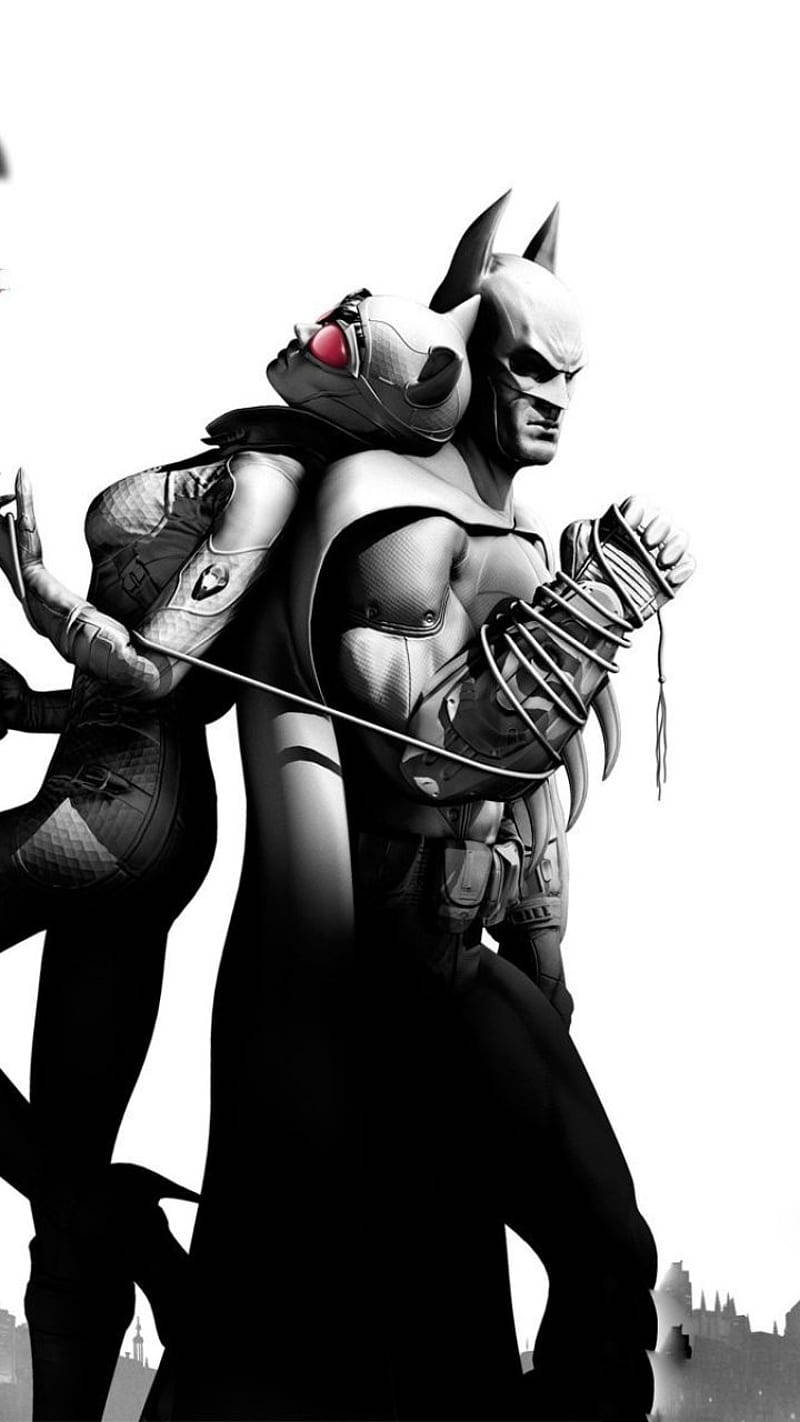 Batman And Catwoman Arkham City Iphone Wallpaper