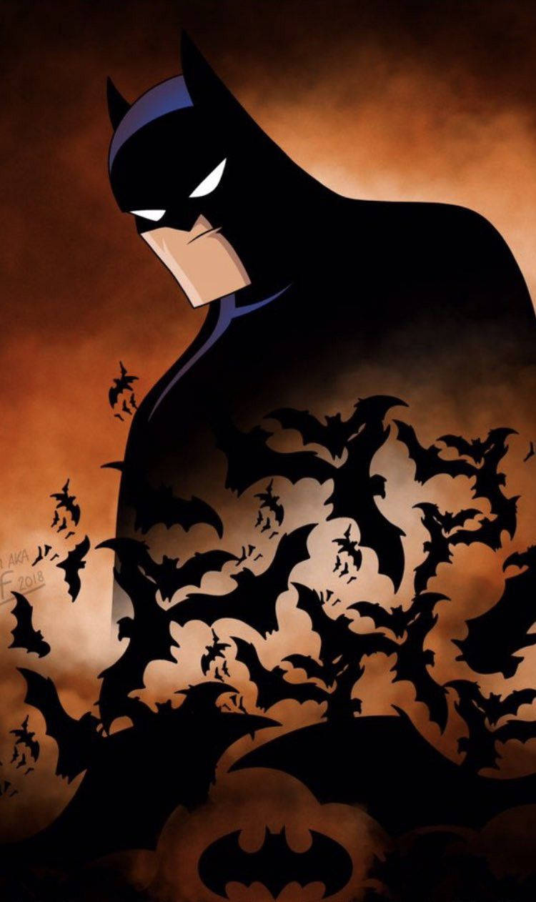 Batman Animated Dark Bats Mobile Wallpaper