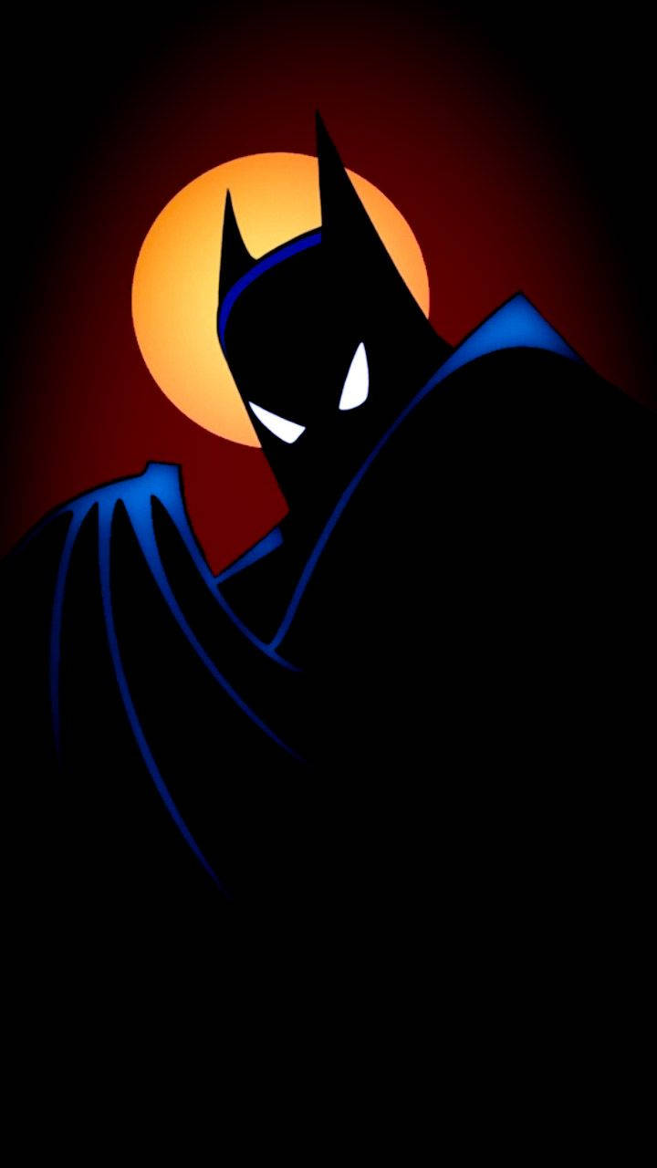 Batman Animated Minimalist Design Mobile Wallpaper