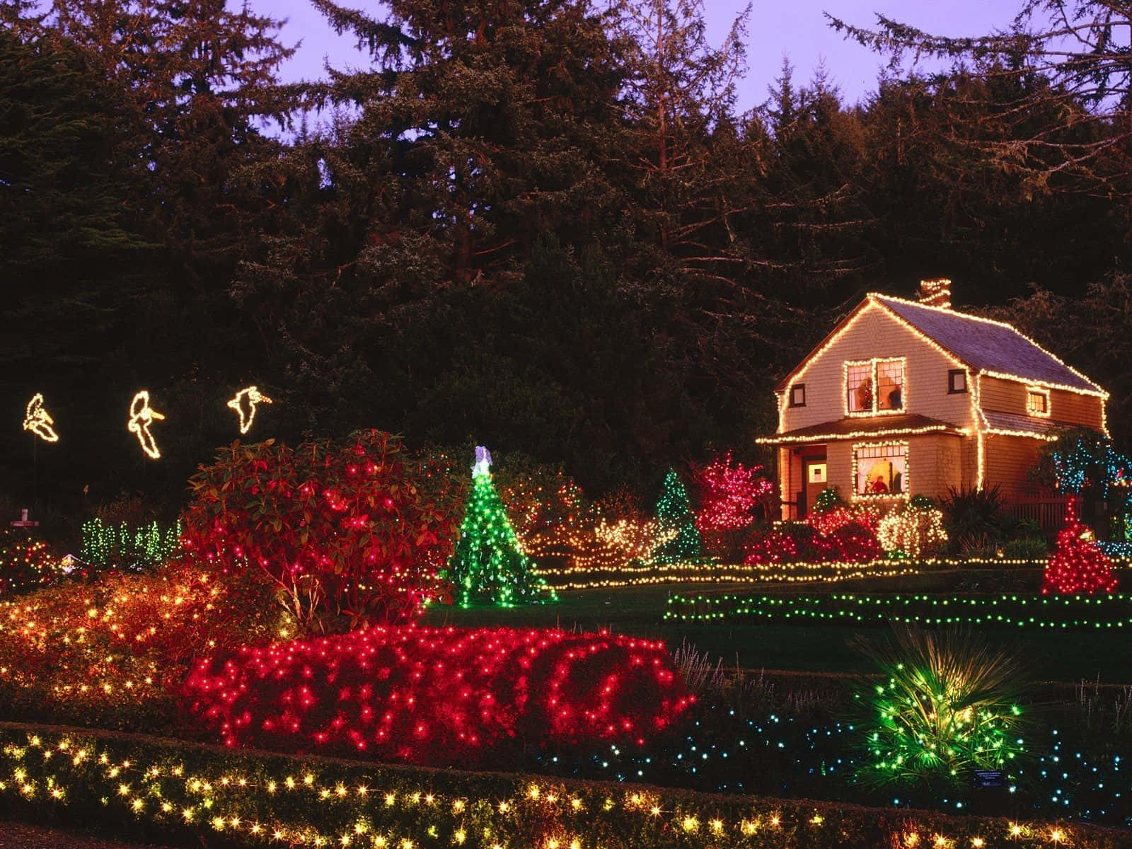 Beautiful Christmas Desktop House Wallpaper