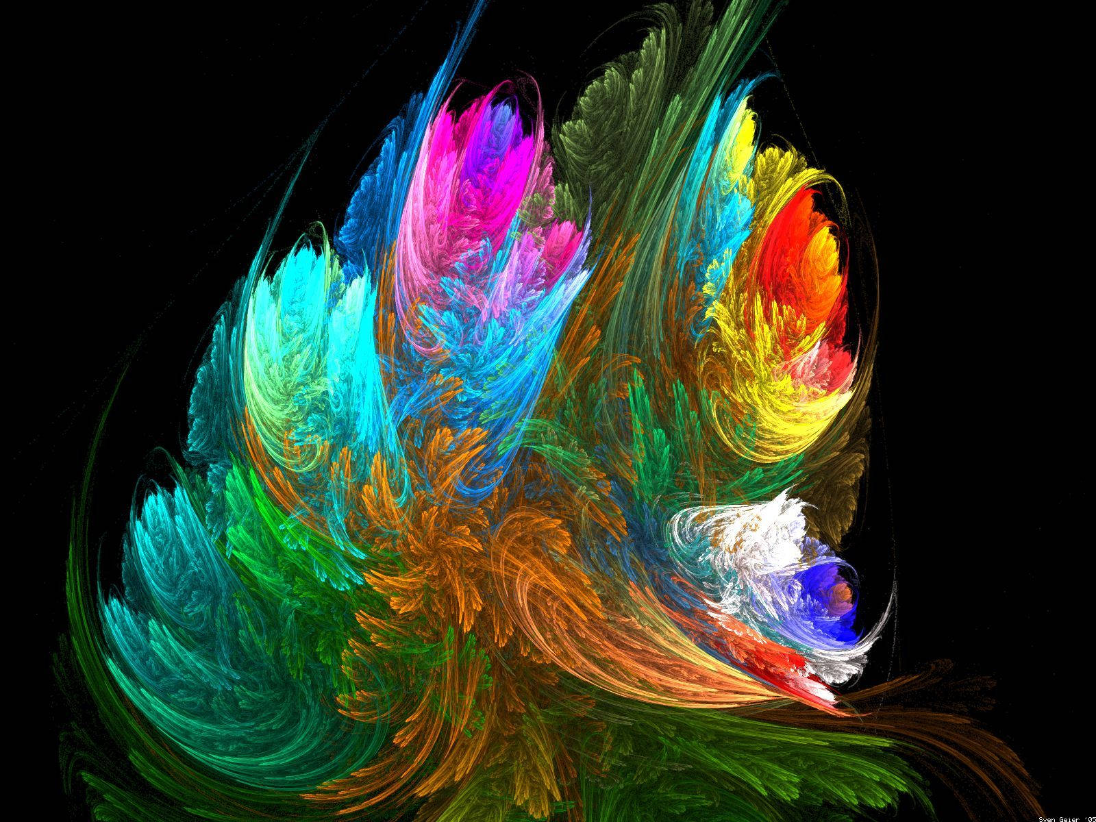 Beautiful Hd Abstract Blend Of Colors Wallpaper