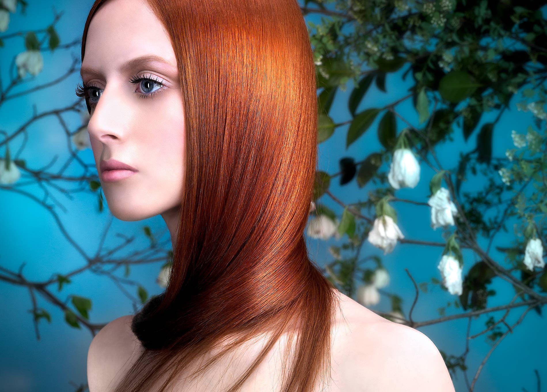Beautiful Hd Model With Reddish Hair Wallpaper