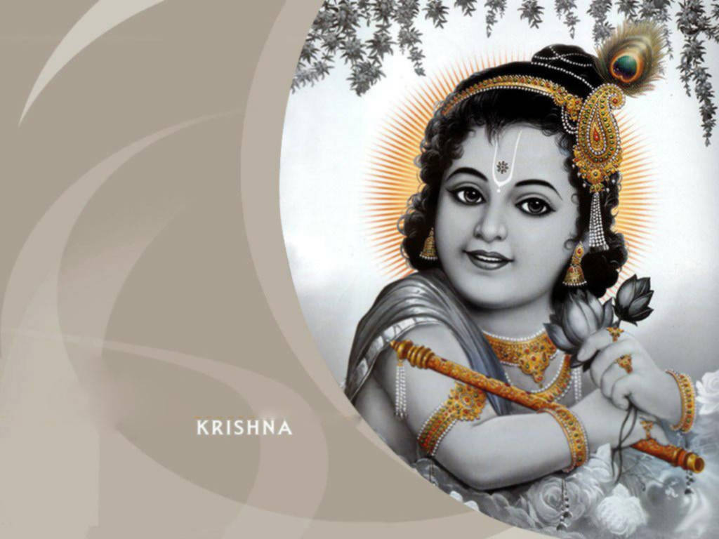 Beautiful Krishna Govinda Janmashtami Template Wallpaper