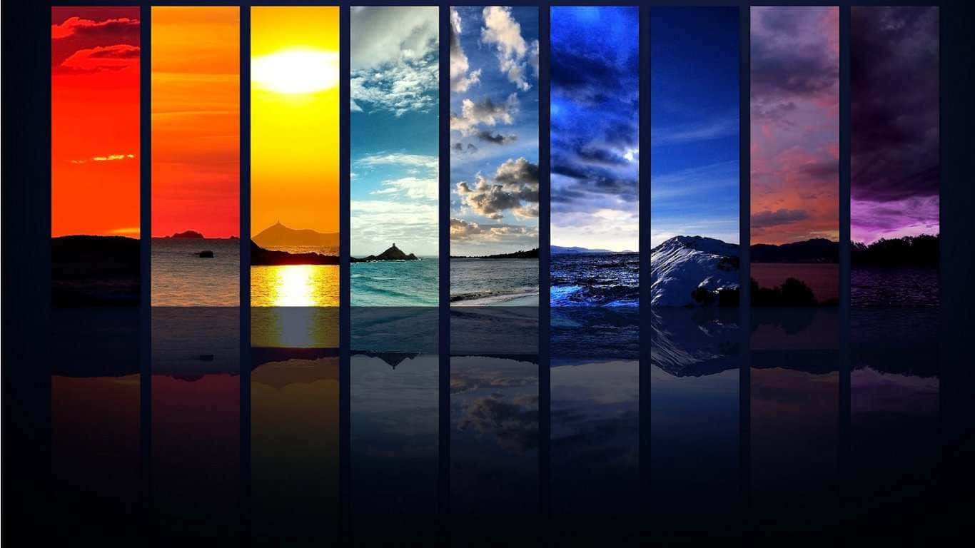 Beautiful Sunrise Along The Ocean Beach Wallpaper
