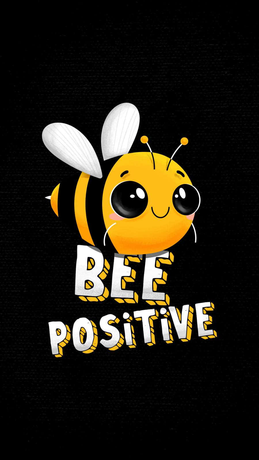 Bee Positive Logo Design Wallpaper