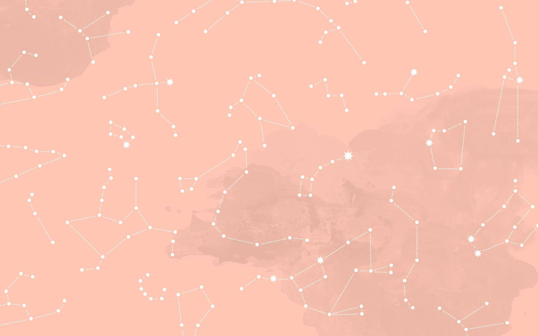 Beige Universe - An Aesthetic Interpretation Of Constellations On A Desktop Wallpaper
