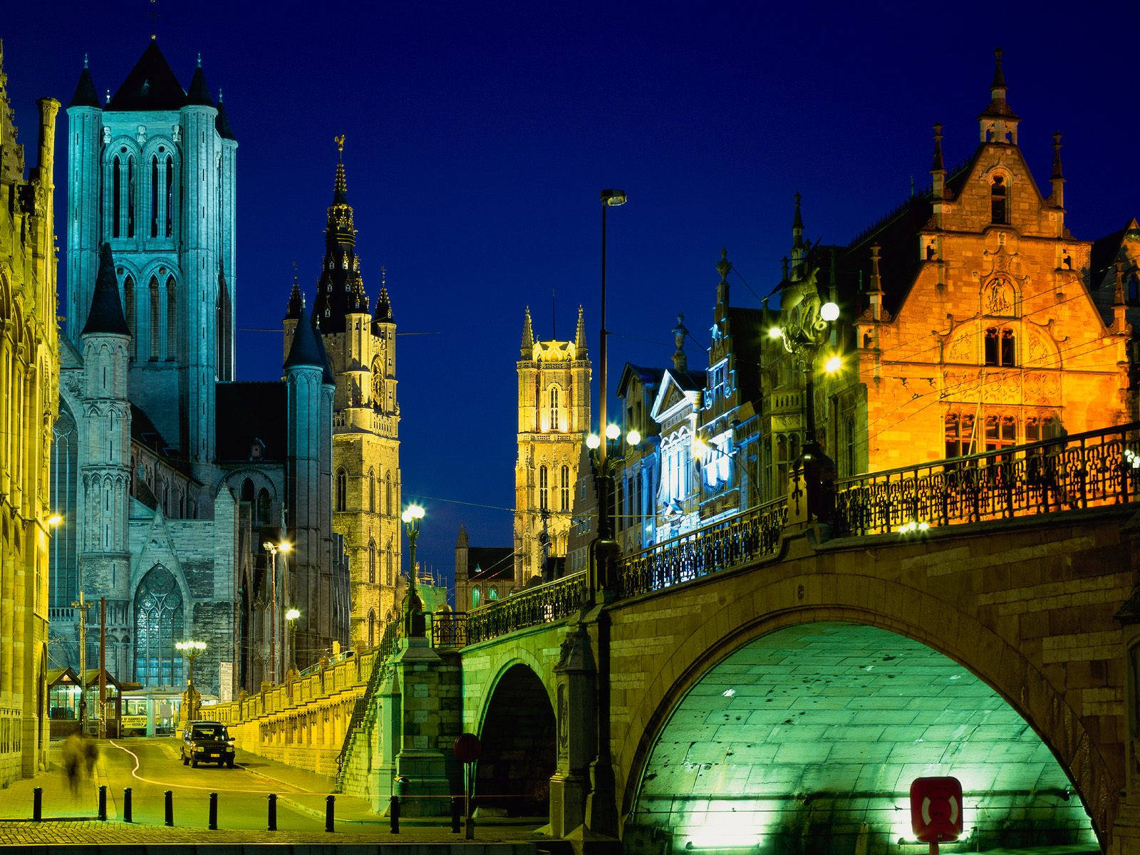 Belgium Sint-michielsbrug Bridge Wallpaper